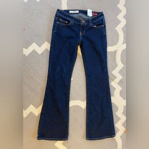 “Vintage” Express Low rise slim flare leg jeans